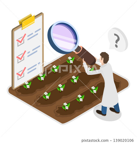 3D Isometric Flat Vector Illustration of Growing and Harvesting, Industry of Organic Farming. Item 3 3D Isometric Flat Vector Illustration of Growing and Harvesting, Industry of Organic Farming. Item 3 139020106