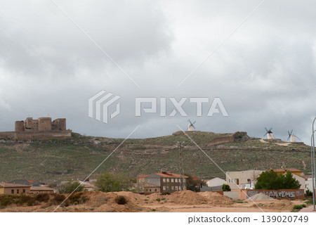 Castle of Consuegra at Cerro Calderico. Consuegra, Toledo, Spain 139020749