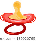 Baby pacify dummy vector nipple icon illustration 139020765