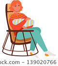 Mother rocking singing to sleep baby vector icon 139020766