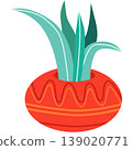Succulent plant in pot vector flower icon isolated 139020771