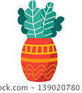 Flower in pot vector flowerpot isolated icon 139020780