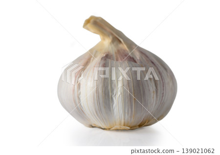 Fresh Garlic Head Isolated on White Background Fresh Garlic Head Isolated on White Background 139021062