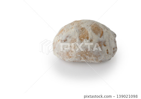 Russian Pryanik Cookie with Sugar Glaze Isolated on White Russian Pryanik Cookie with Sugar Glaze Isolated on White 139021098