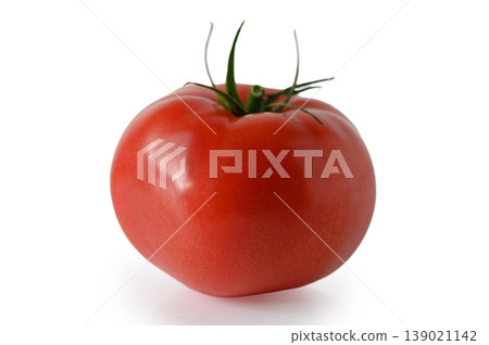 Ripe Red Tomato Isolated on White Background Ripe Red Tomato Isolated on White Background 139021142