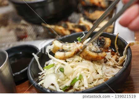 delicious authentic korean eel soup with healthy ingredients delicious authentic korean eel soup with healthy ingredients 139021519