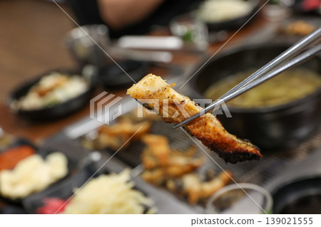 delicious authentic korean eel soup with healthy ingredients 139021555