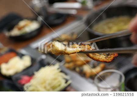 delicious authentic korean eel soup with healthy ingredients 139021558