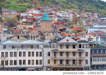 Beautiful view of Old Tbilisi, Abanotubani. Travel Beautiful view of Old Tbilisi, Abanotubani. Travel 139021678