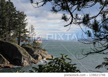 View Of Lion's Gate Bridge From Lighthouse Park View Of Lion's Gate Bridge From Lighthouse Park 139021746