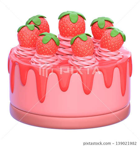 Cute 3D Strawberry Cheesecake Icon, Creamy Fruit Dessert, Sweet Bakery Food Illustration for UI App, Cafe Menu, and Digital Product Design Cute 3D Strawberry Cheesecake Icon, Creamy Fruit Dessert, Sweet Bakery Food Illustration for UI App, Cafe Menu, and Digital Product Design 139021982