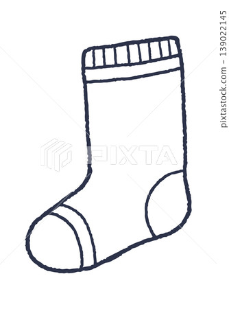 Sock With Toe And Heel Line Art Sock With Toe And Heel Line Art 139022145