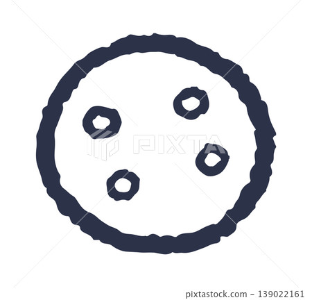 Cookie With Chocolate Chips Hand Drawn Doodle Cookie With Chocolate Chips Hand Drawn Doodle 139022161