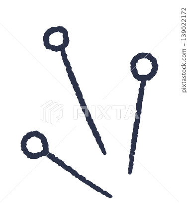 Bobby Pin Set Scattered Hand Drawn Doodle Bobby Pin Set Scattered Hand Drawn Doodle 139022172