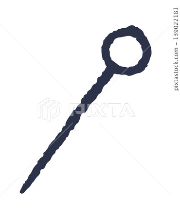 Bobby Pin Top View Hand Drawn Silhouette Bobby Pin Top View Hand Drawn Silhouette 139022181