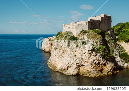 Amazing view of Dubrovnik old town and the sea. Travel destination in Croatia. Amazing view of Dubrovnik old town and the sea. Travel destination in Croatia. 139022205