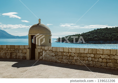 Amazing view of Dubrovnik old city and the sea in a sunny day. Travel destination in Croatia. Amazing view of Dubrovnik old city and the sea in a sunny day. Travel destination in Croatia. 139022206