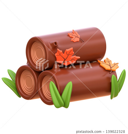Cute 3D Timber Wood Icon, Autumn Log Illustration for UI App, Fall Woodland Design, Rustic Outdoor Visual, and Seasonal Digital Products Cute 3D Timber Wood Icon, Autumn Log Illustration for UI App, Fall Woodland Design, Rustic Outdoor Visual, and Seasonal Digital Products 139022328
