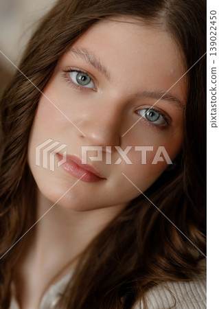 Peaceful Woman Enjoying Quiet Moment. Tranquil Female Figure Immersed In Gentle Mornings 139022450