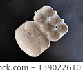 Empty Egg Carton on Dark Background 139022610