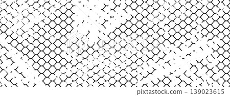 Football, hockey or basketball net with distressed texture. Lattice structure with grunde effect. Old fence pattern. Scratched mesh background. Vector graphic illustration Football, hockey or basketball net with distressed texture. Lattice structure with grunde effect. Old fence pattern. Scratched mesh background. Vector graphic illustration 139023615