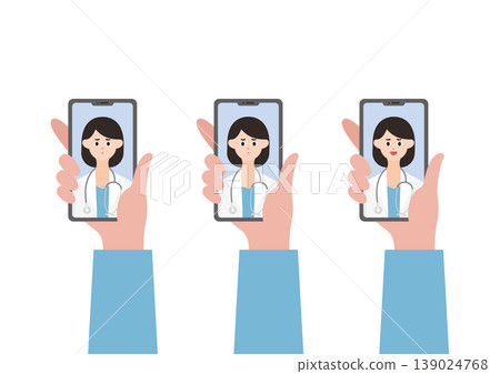 Online medical consultations via smartphone (causing tears and distress) Online medical consultations via smartphone (causing tears and distress) 139024768