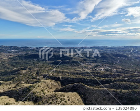 Skyline Over Hills, Breathtaking Aerial View Showcasing Rolling Hills Adjacent To Vibrant Urban Landscape Skyline Over Hills, Breathtaking Aerial View Showcasing Rolling Hills Adjacent To Vibrant Urban Landscape 139024890