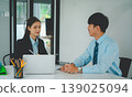 group of business people working and communicating together in the office With the charging of graphs for analysis, conceptual analysis and business planning 139025094