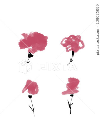 用畫筆描繪的康乃馨 用畫筆描繪的康乃馨 139025099
