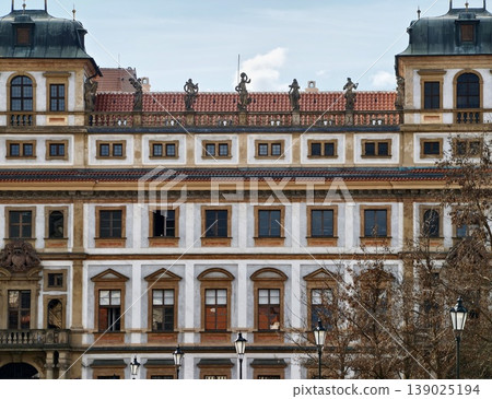 Elegant Historic Architecture. Majestic Historic Structure Decorated With Gold And Detailed Carvings Elegant Historic Architecture. Majestic Historic Structure Decorated With Gold And Detailed Carvings 139025194