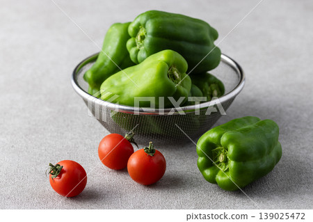 Fresh bell peppers and cherry tomatoes Fresh bell peppers and cherry tomatoes 139025472