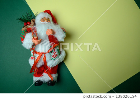 Festive New Year Scene with Santa and Text Space Festive New Year Scene with Santa and Text Space 139026154