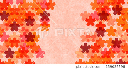 Abstract orange floral pattern decorative background 139026596