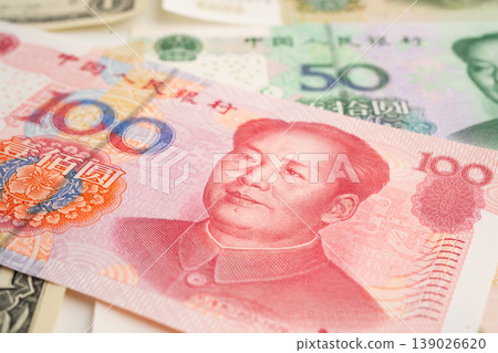 China yuan banknote money, investment economy business and banking. China yuan banknote money, investment economy business and banking. 139026620