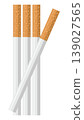 Image illustration of cigarettes lined up 139027565