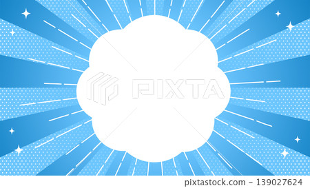 A refreshing and impactful background image featuring blue rays and polka dots, perfect for summer sales and promotions. 139027624