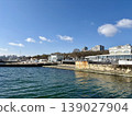 Modern Waterfront Promenade with Sea View and City Skyline 139027904