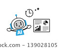 An illustration showing how to create documents efficiently using AI. 139028105