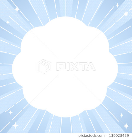 橫幅模板，藍色放射狀背景，留有文字空間。 139028429