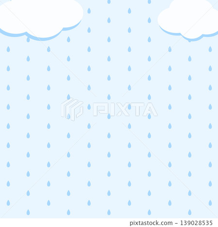 適合雨季的簡約雨滴圖案背景（藍色天氣圖） 139028535