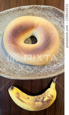 Bagel and banana Bagel and banana 139028552