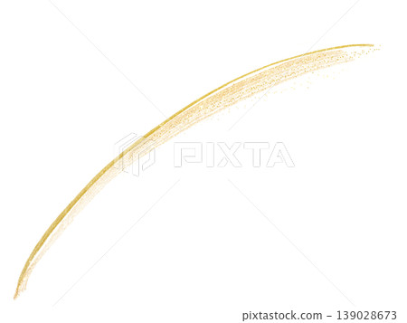 Gold particle curved brush material Gold particle curved brush material 139028673