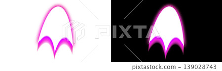 Pink glowing flame effect with transparent and black backgrounds. Pink glowing flame effect with transparent and black backgrounds. 139028743