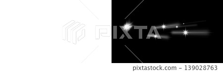 A set of transparent and black backgrounds with a white, sparkling star light effect. 139028763