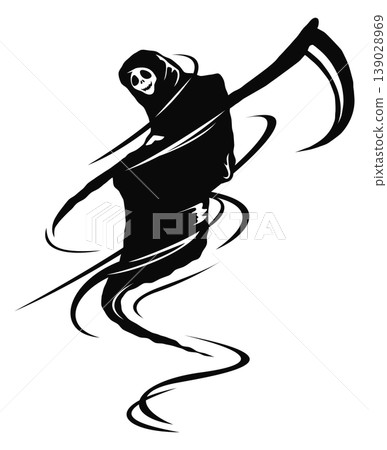 A simple illustration of the Grim Reaper. 139028969
