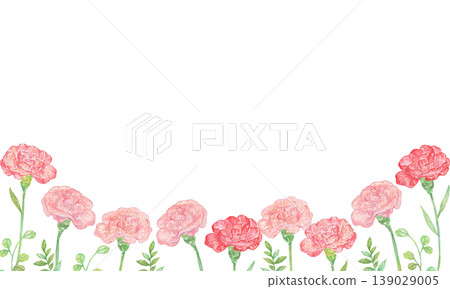 Cute carnation watercolor frame Cute carnation watercolor frame 139029005