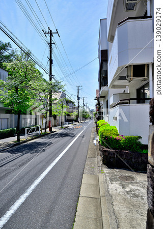 A quiet, upscale residential area around Komaba-Todaimae Station, lined with dogwood trees in bloom. 139029174