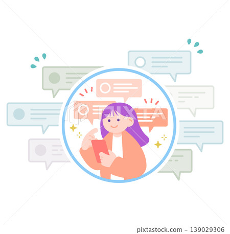 A diagram illustrating the filter bubble in the age of social media. 139029306