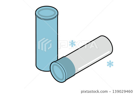 An illustration of a compact ice pack for preventing heatstroke (with the lid facing forward after taking it out). An illustration of a compact ice pack for preventing heatstroke (with the lid facing forward after taking it out). 139029460