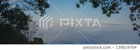 travel and people activity concept with moving of cloud and clear sky and layer of mountain travel and people activity concept with moving of cloud and clear sky and layer of mountain 139029704